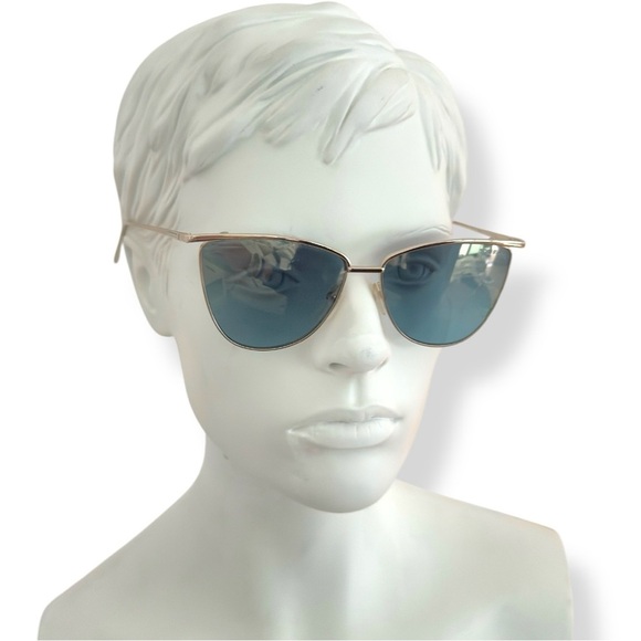 TOM FORD Veronica Cat-eye Semi Mirrored Sunglasses Gold Frame TF684 28W NEW - Picture 5 of 16